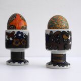 Scandinavian modern Collectable vintage Arabia Kalevala annual egg cups