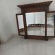 Trypic mirror, with tablet. Velvet and openwork metal braces