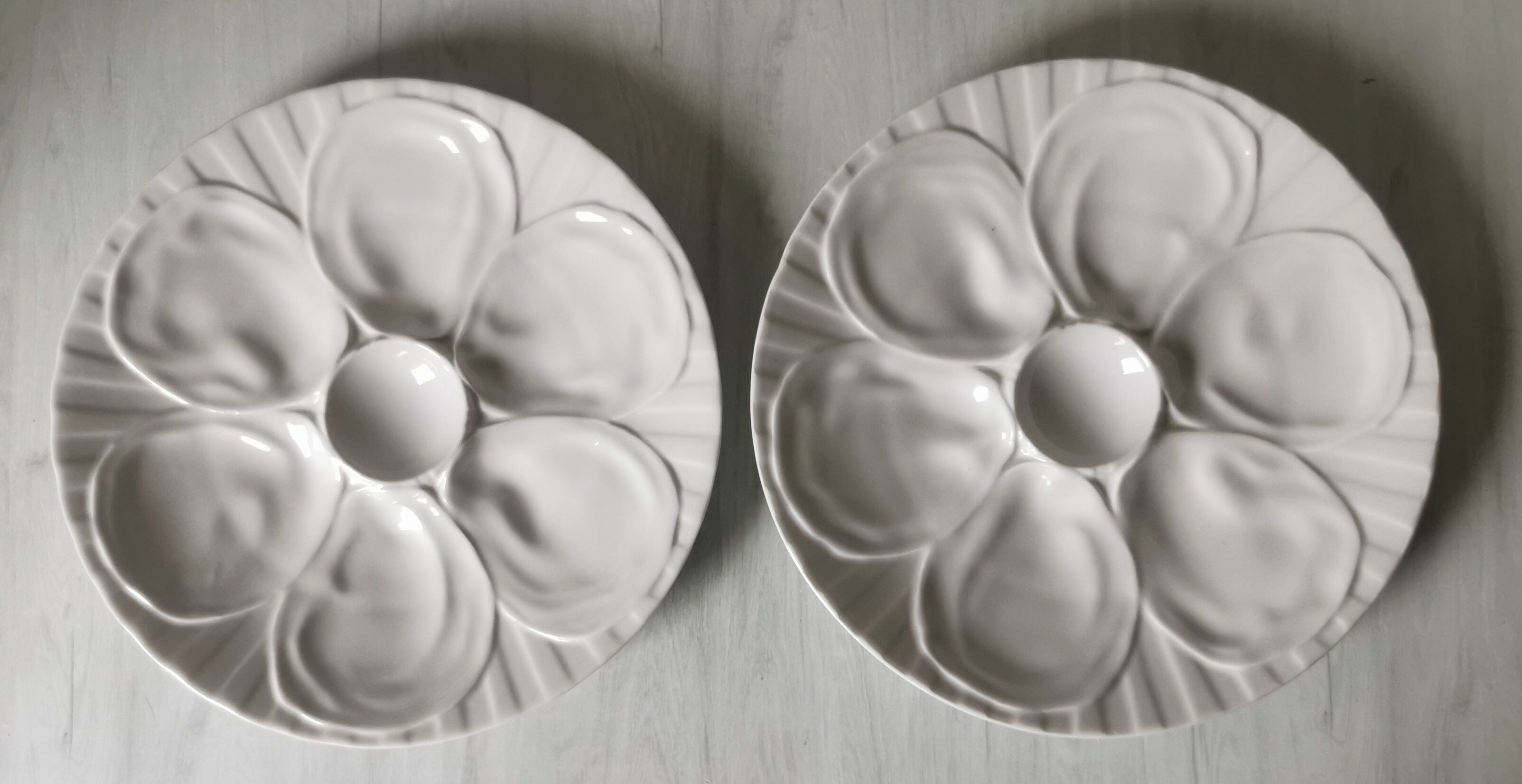 Ensemble de 6 assiettes Pillivuyt porcelaine blanche