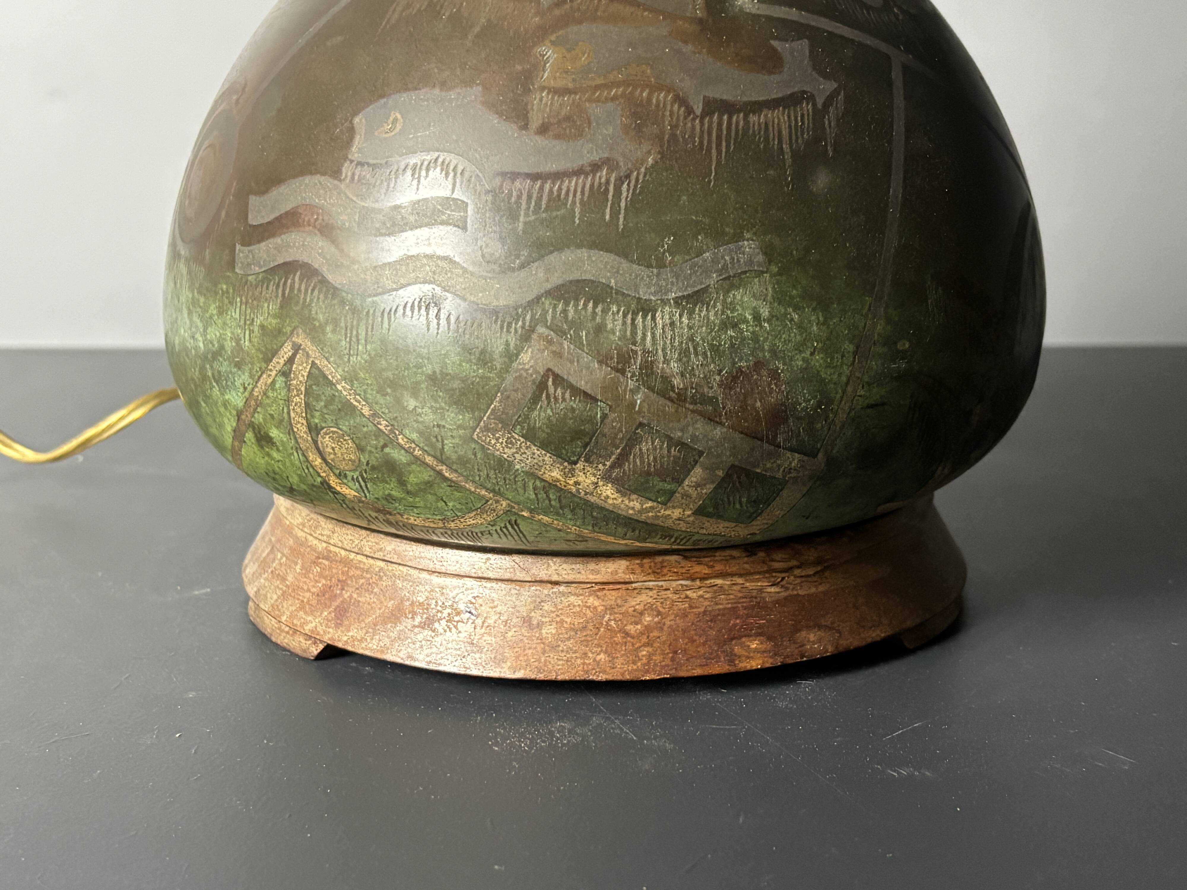 Art deco table lamp by Paul Haustein for WMF Ikora, Congo series, 1920s