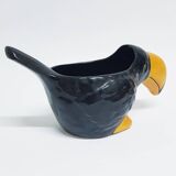 Cache-pot en céramique toucan vintage