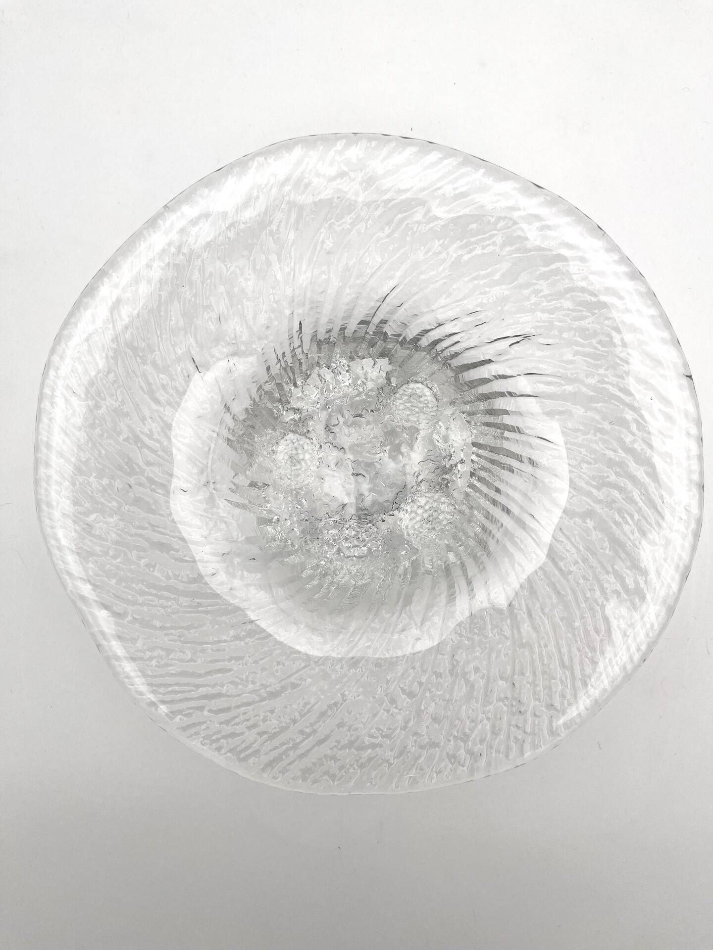 Coupe Tapio Wirkkala Iittala Avanti Crystal Givre Brutalist 25cm