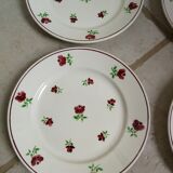 Set of 6 flat plates Mireille Badonviller