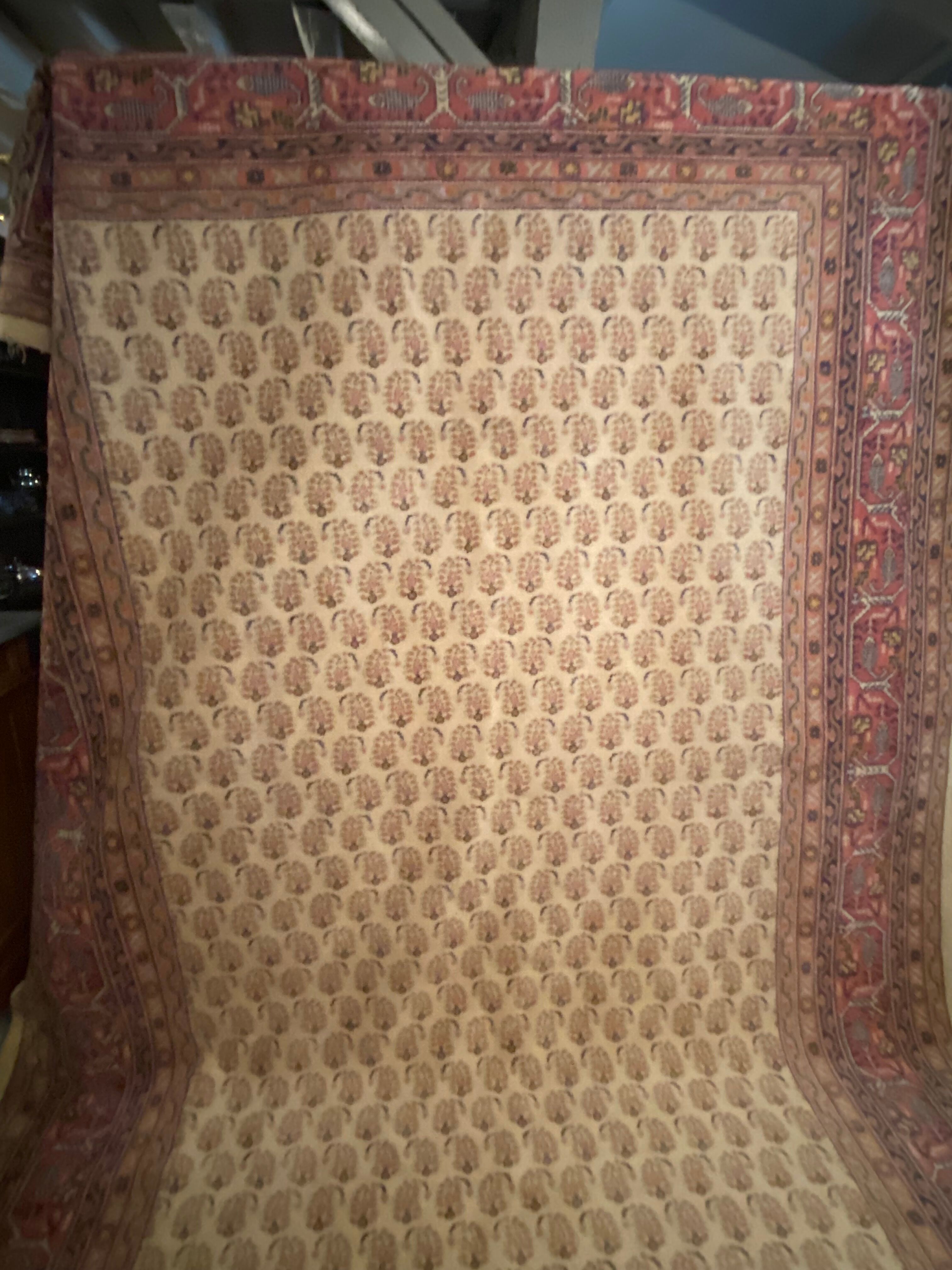 Oriental wool rug entirely handmade
