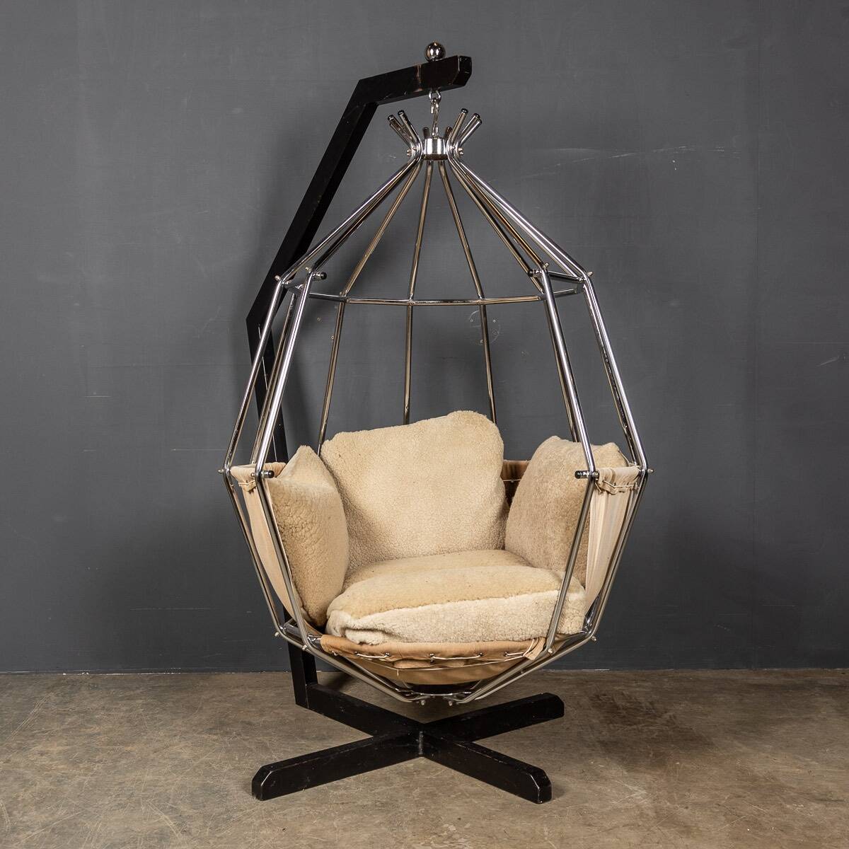 ELEGANT PARROT CAGE CHAIR BY IB ARBERG c.1970