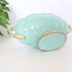 Ceramic planter, mint green, France / Vintage French
