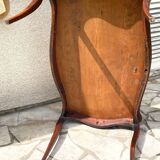 Solid wood table with curved legs
