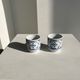 Set of 2 Scandinavian liqueur glasses or cups