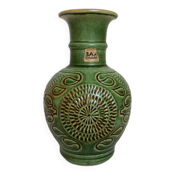 Green vase by Bay Keramik, West Germany.