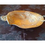 Brass fruit bowl 1900 - basket with embossed metal decoration art nouveau