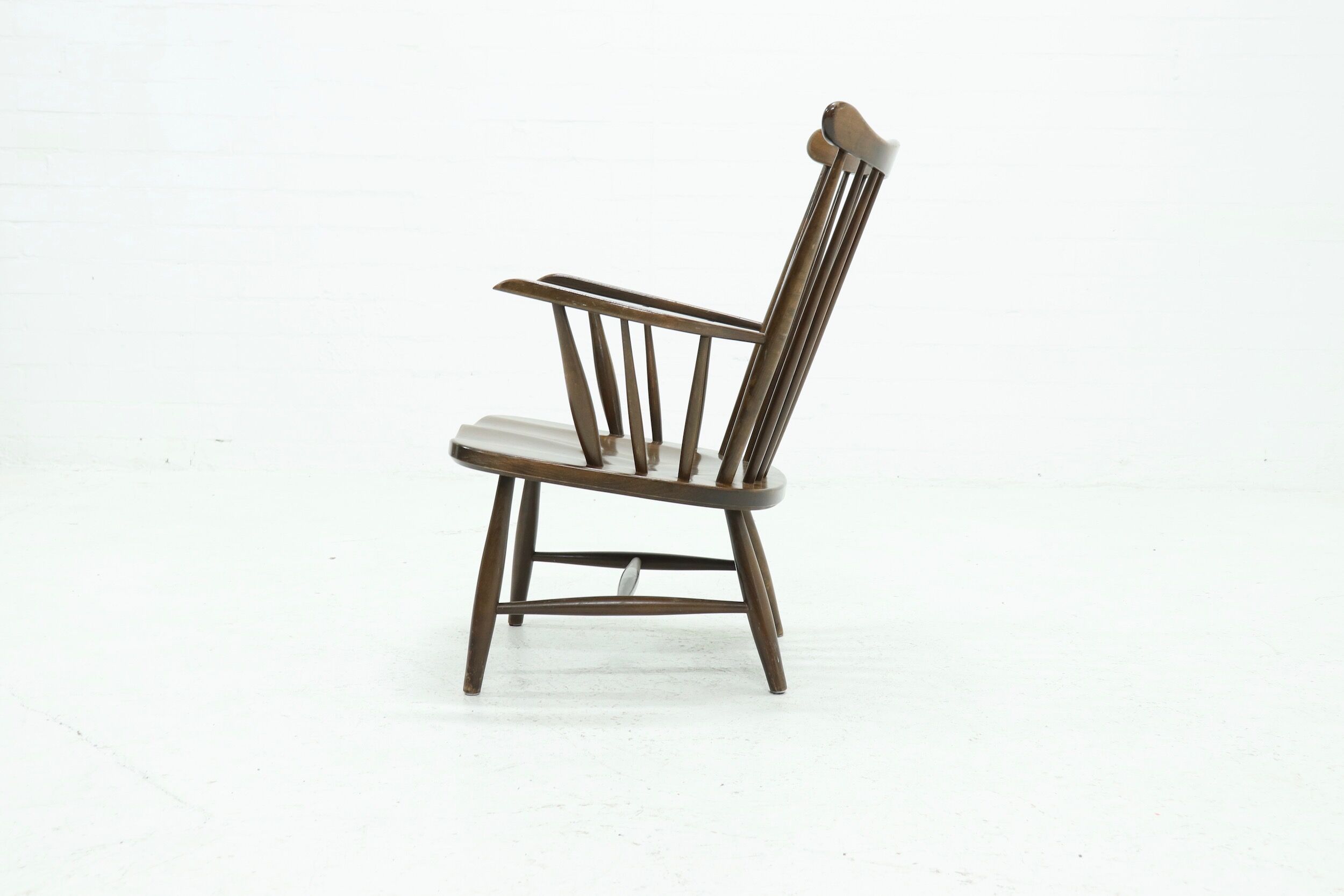 Scandinavian spindle back armchair 1960s
