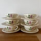 Set of 6 cups with saucers and sugar bowl Niderviller Moselle Blois
