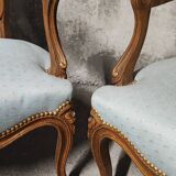 Reupholstered Louis XV convertible armchairs