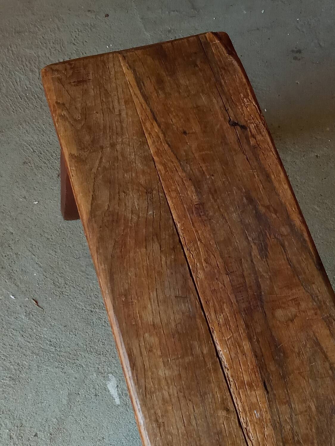 Brutalist oak bench 90 cm