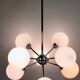 Vintage opaline sputnik chandelier, 1960s
