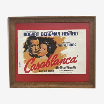 Framed Casablanca poster