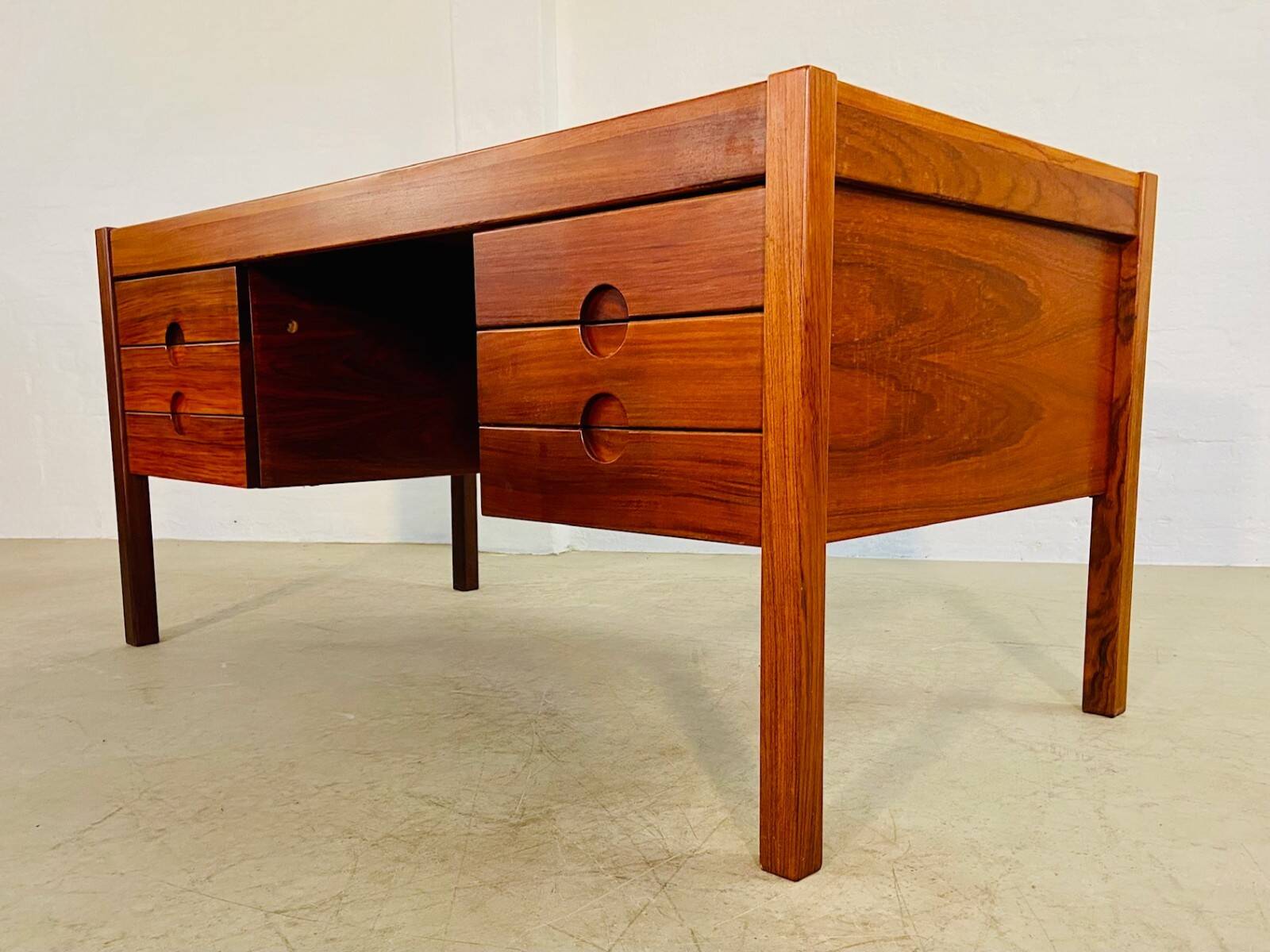 Vintage retro Danish mid-century rosewood desk by Christian Linneberg 1960s