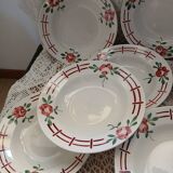 10 Digoin and Sarreguemines soup plates