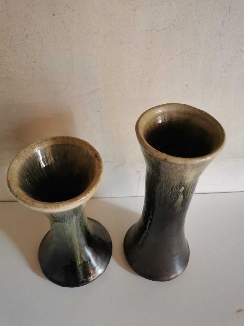 Pair of vases from the Borne circa 1980
