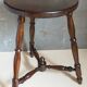 Vintage turned solid wood tripod stool