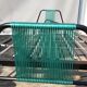 Metal bed  scoubidous green metal