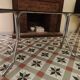 Dining table 70 chrome and smoked glass