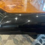 Table basse en loupe d’orme vintage 70s