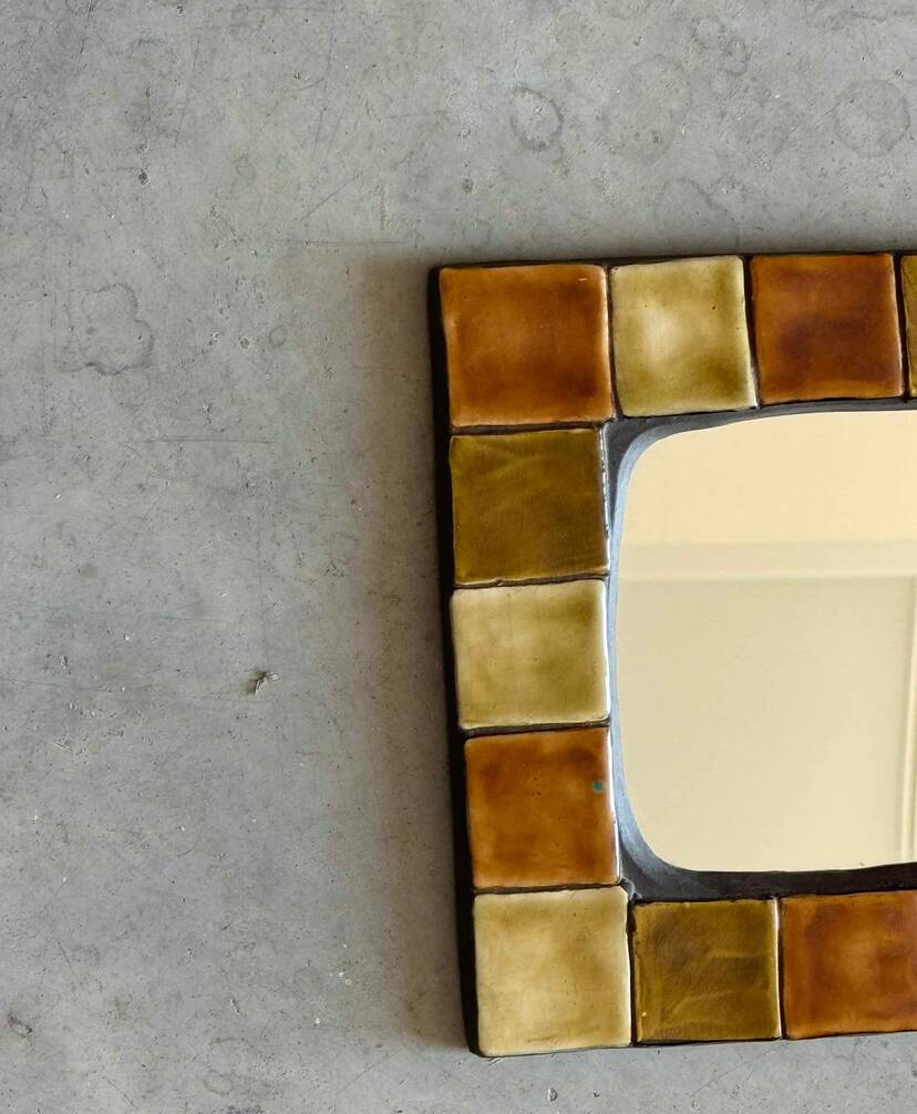 Mithé Espelt ceramic mirror, 1970