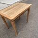 Small dining table, extendable Louis XV kitchen table, stripped oak.