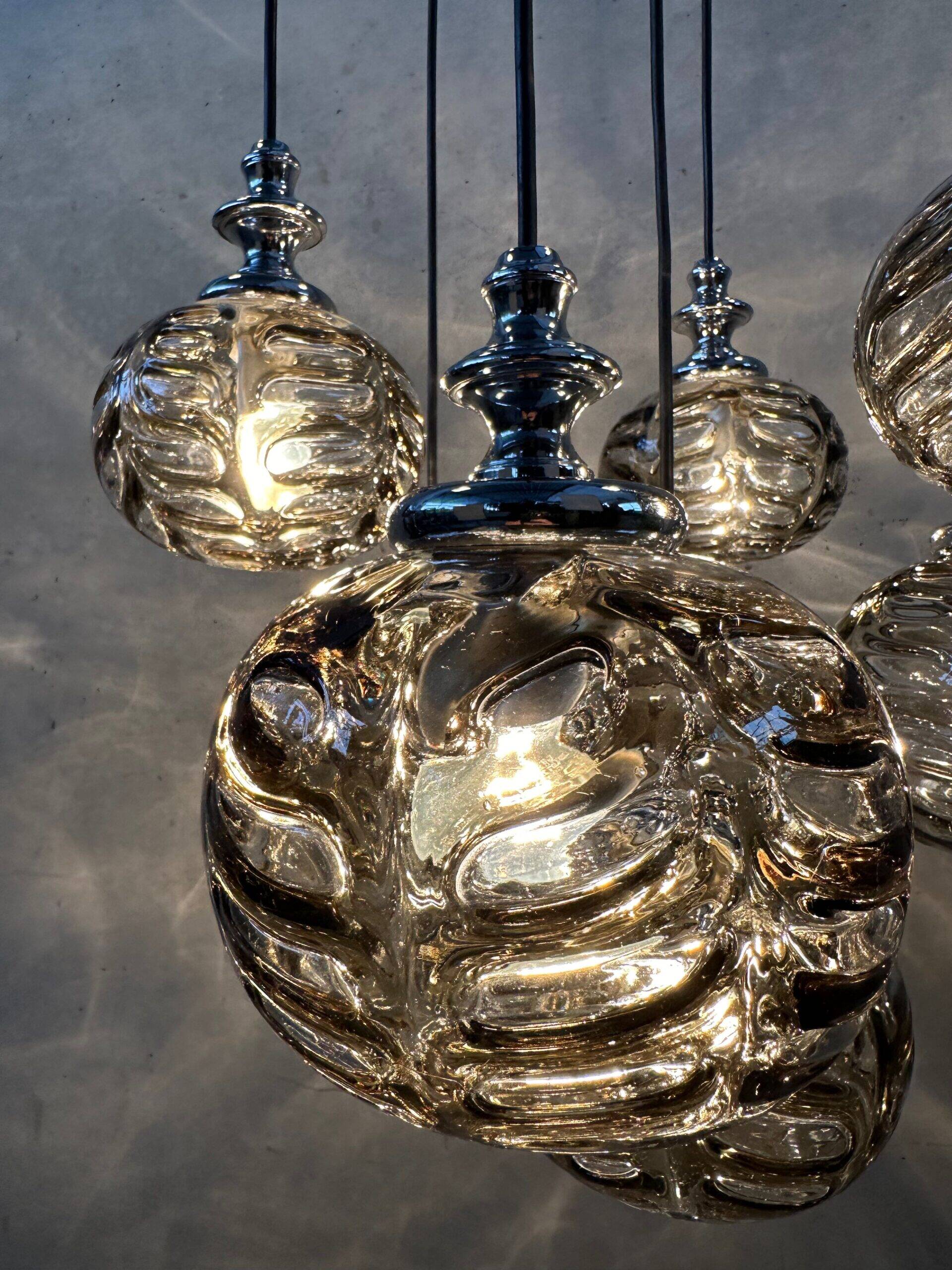 Vintage cascade pendant lamp – Oberglas Austria