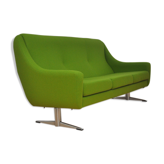 Vintage sofa in green wool, 1970s