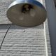 Oversized White Marble & Chrome Arc Floor Lamp — 1970s Italian Aluminum Dome