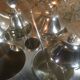 Silver metal sorbet and ice cream display stand