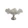 Bonbonnière en verre filigrané ancien sur base en argent