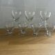Set de 7 verres à vin gravés vintage 1950