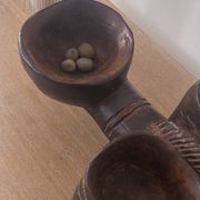 Large wooden Awale Baoule game (Burkina Faso)