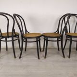 Black canned bistro chairs