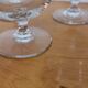 Ensemble vintage de 5 verres gravé sur pieds