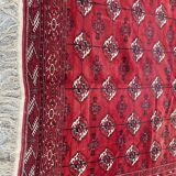 Nice big vintage carpet Bokhara handmade 200x282 cm