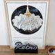 Vintage glass pendant lamp from Clichy