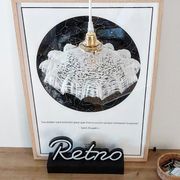 Suspension vintage verre de Clichy