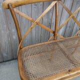 Former bench in wood and caning