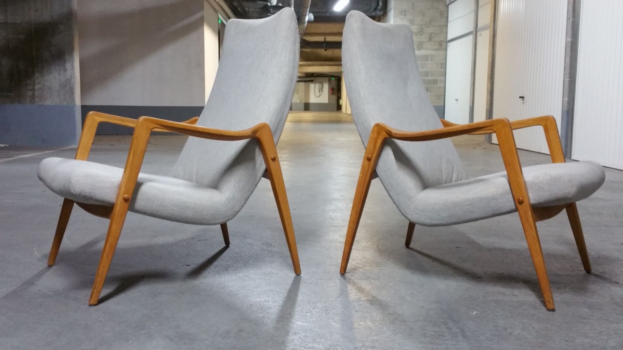 Scandinavian armchair danish feet years 50 compass