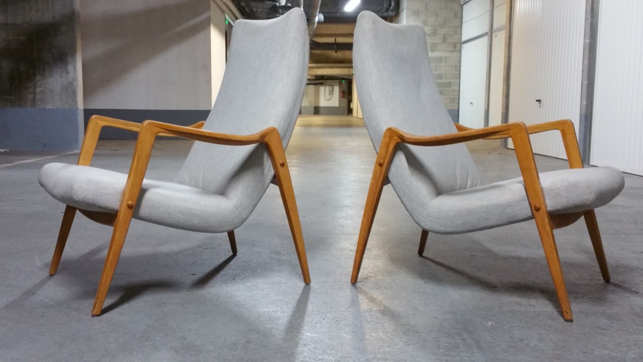 Scandinavian armchair danish feet years 50 compass