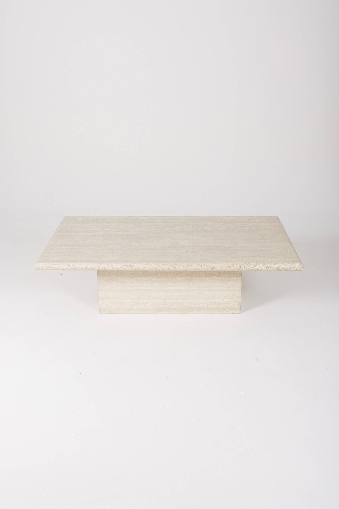 Table basse en travertin, 1970s