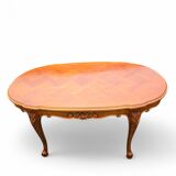 Louis XV style cherry wood table with extensions