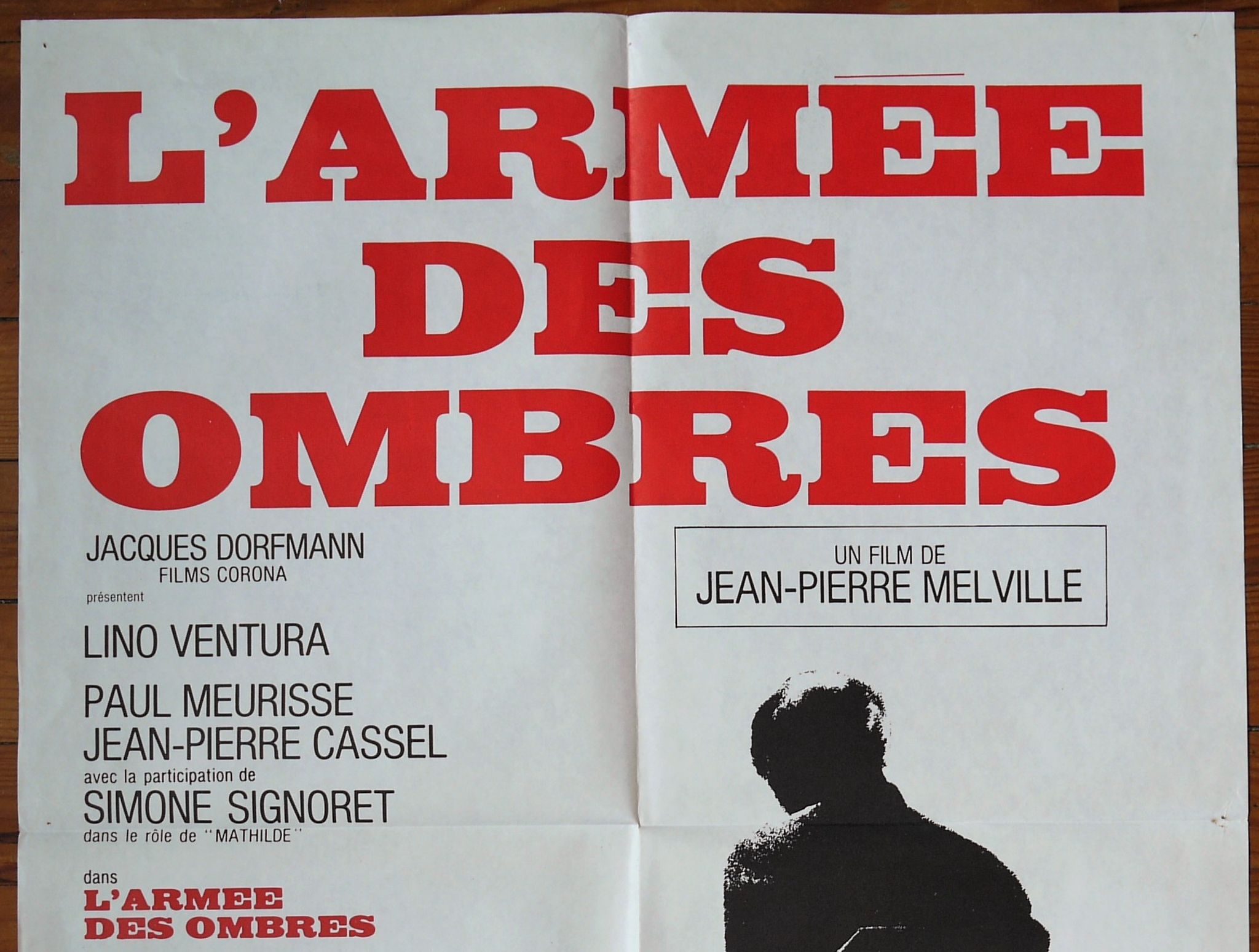 Affiche cinéma originale "L'armée des ombres" Melville