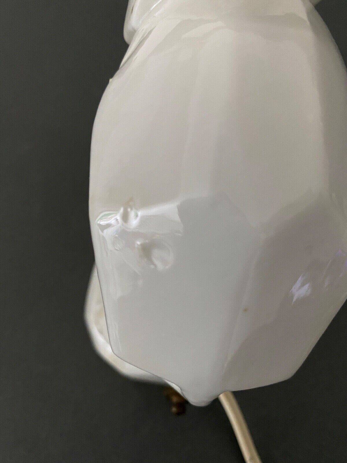 Art Deco 1930 elephant night light in white porcelain