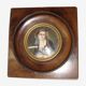Miniature portrait of woman signed Vigué