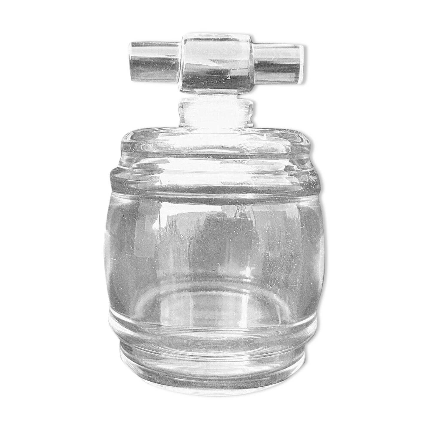 Vintage Baccarat crystal barrel bottle